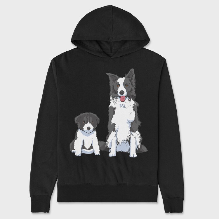 Border Collie Puppy Dog, Unisex Men's Hoodie