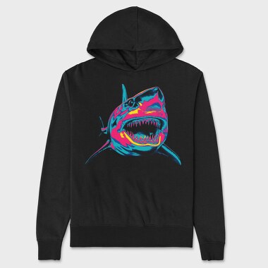 Angry Shark Neon, Унисекс Мъжко Суичър