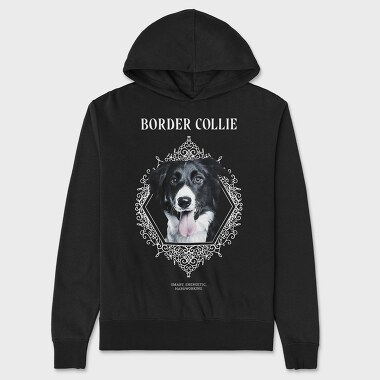 Border Collie, Unisex Men's Hoodie