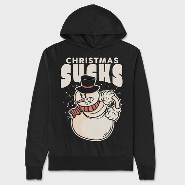 Christmas Sucks Snowman, Unisex Men's Hoodie
