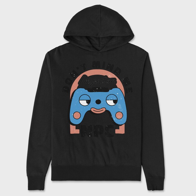Gamer Retro Cartoon Npc, Unisex Men's Hoodie