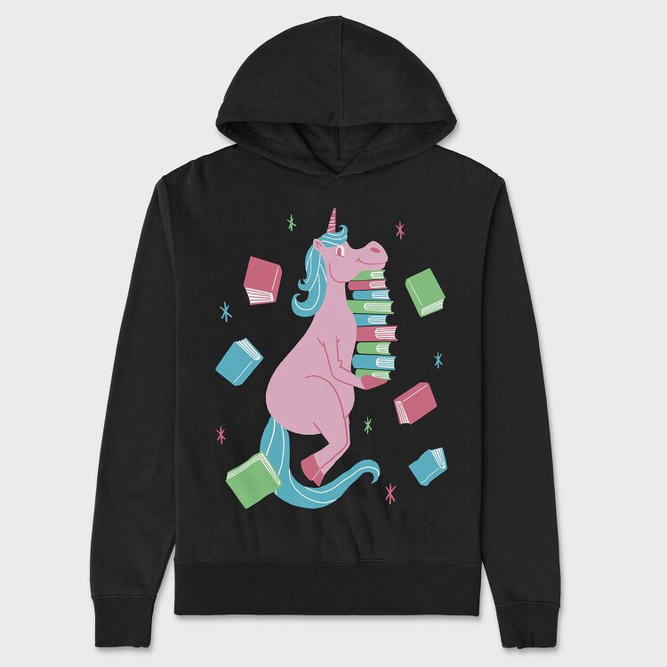 Unicorn Book Lover, Унисекс Мъжко Суичър