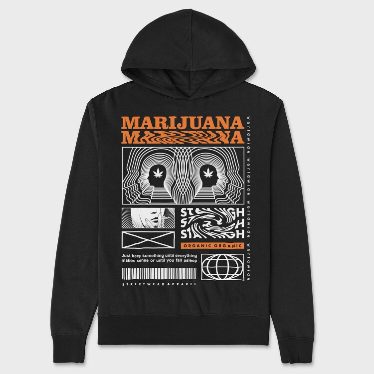 Marijuana 2, Unisex Men's Hoodie