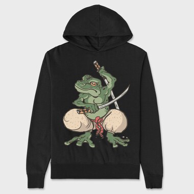 Samurai Frog Katana, Unisex Men's Hoodie
