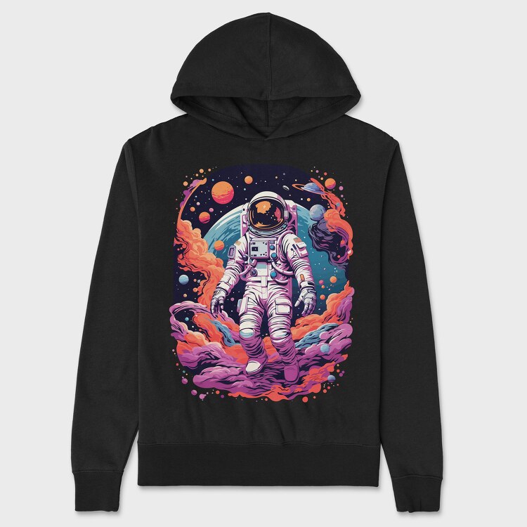 Colorful Astronaut Space, Unisex Men's Hoodie