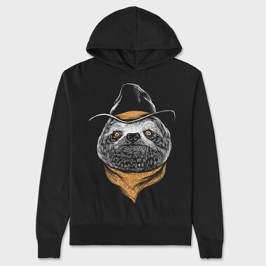 Sloth Cowboy Color, Unisex Men's Hoodie