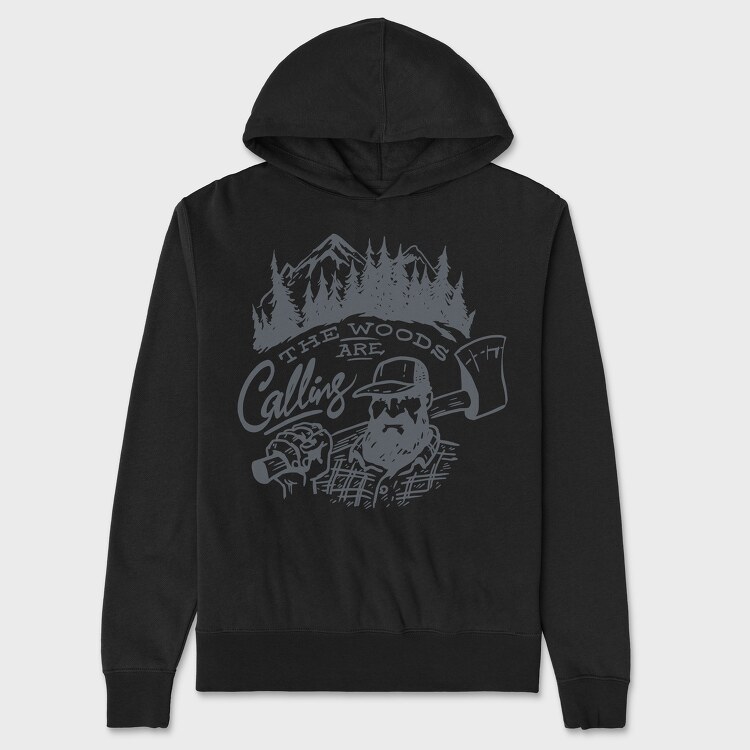 The Woods Are Calling Lumberjack, Unisex Men's Hoodie