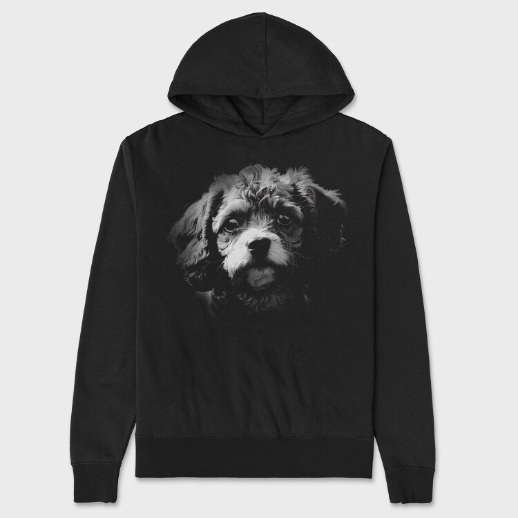 Cavapoo Dog Monochrome, Унисекс Мъжко Суичър