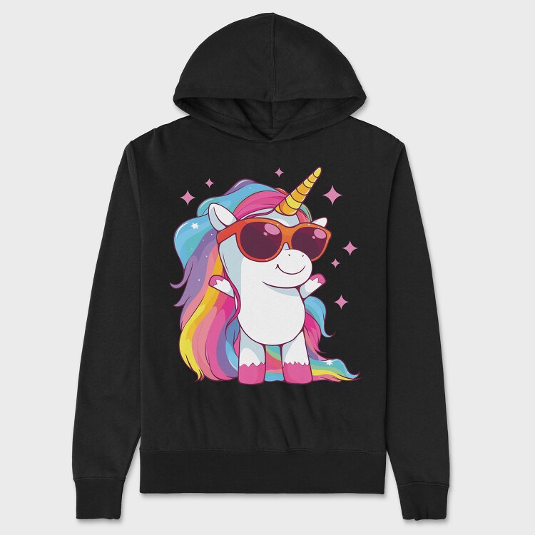 Unicorn Sunglasses, Unisex Men's Hoodie