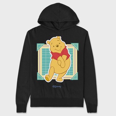 Cartoon Retro Winnie the Pooh 4, Unisex Men's Hoodie