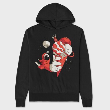 Astronaut Ice Cream, Unisex Men's Hoodie