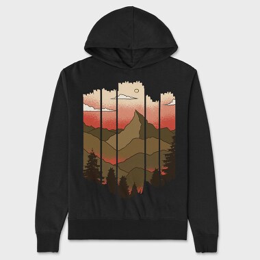 Cut Out Landscape, Unisex Men's Hoodie