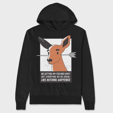 Feelings Hurt Deer, Unisex Men's Hoodie