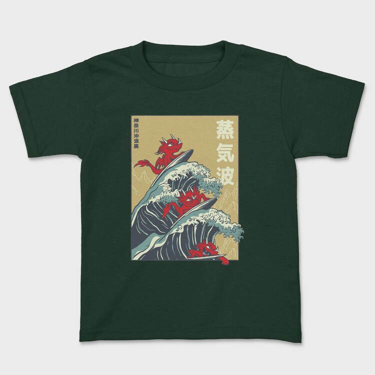 Big Wave Dragons, Kids' T-Shirt