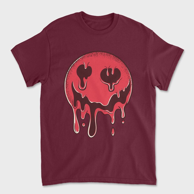 Droopy Smiley Face, Unisex Men's T-Shirt