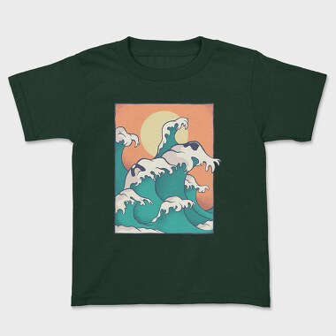 Waves Face, Kids' T-Shirt