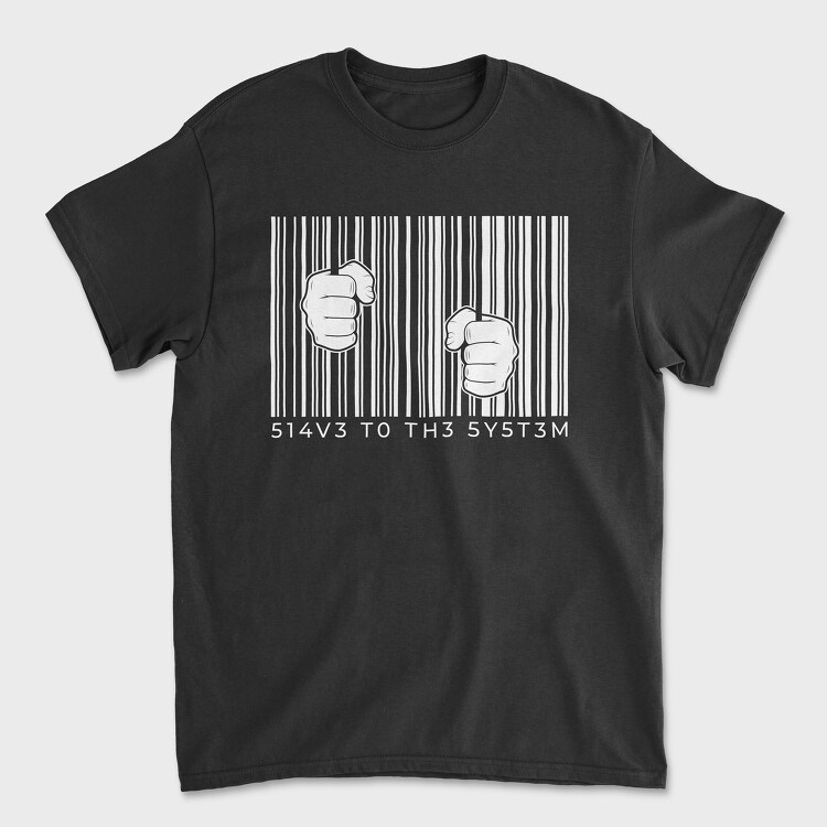 Hands On Barcode, Unisex Men's T-Shirt