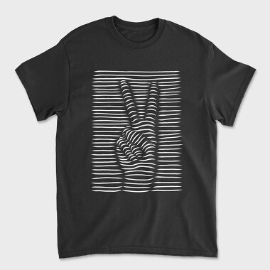 Peace Sign 3D, Unisex Men's T-Shirt