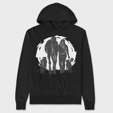 Girl Horse Dog, Unisex Men's Hoodie