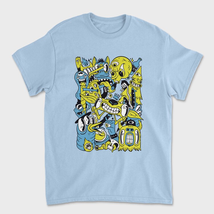 Monster Collage, Unisex Men's T-Shirt