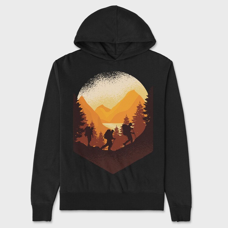 Mountain Hiking, Unisex Men's Hoodie