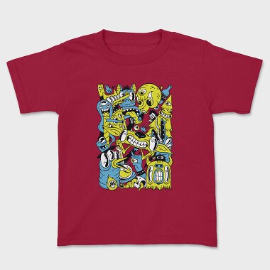 Monster Collage, Kids' T-Shirt