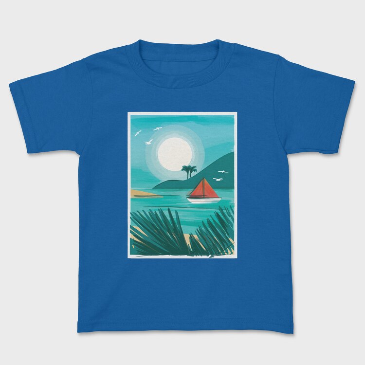 Watercolor Beach, Kids' T-Shirt