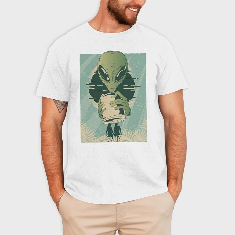 Otters Swimming, Unisex Men's T-Shirt