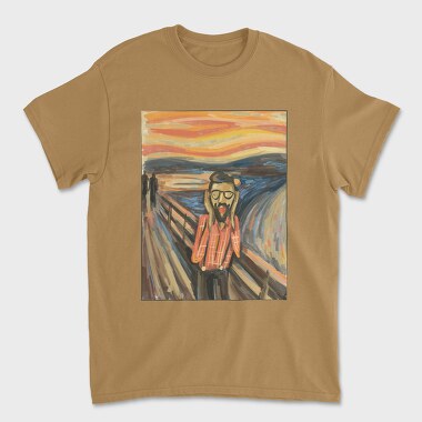 Unisex Men's T-Shirt, Hipster Scream