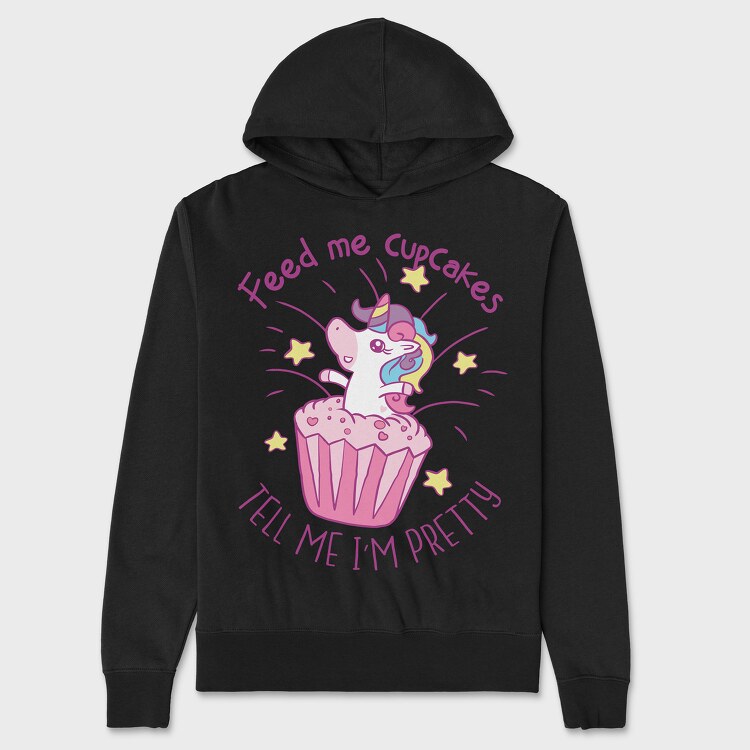 Unicorn Cupcake, Унисекс Мъжко Суичър