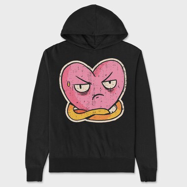 Disgusted Heart, Unisex Men's Hoodie