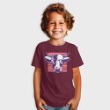 Realistic Wolf Monocrhome Howl, Kids' T-Shirt