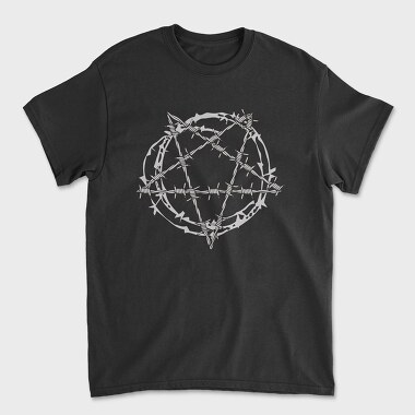 Barbed Wire Pentagram, Унисекс Мъжка Тениска