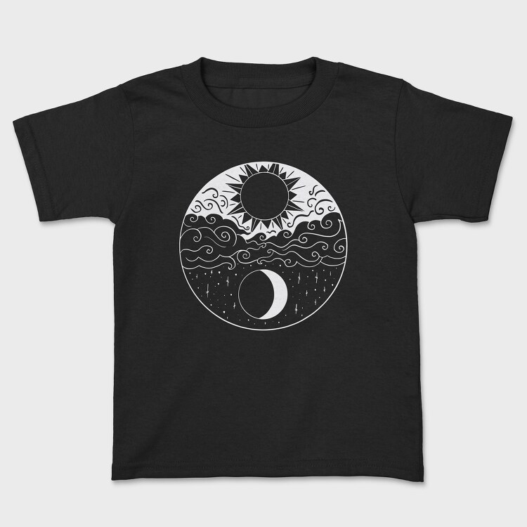 Moon And Sun, Kids' T-Shirt