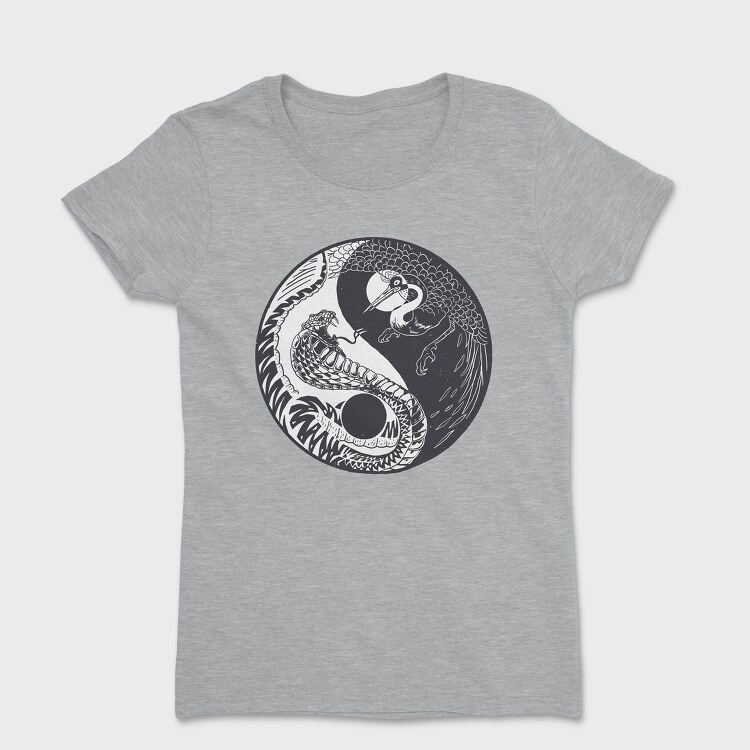 YingYang Crane Snake, Women's T-Shirt