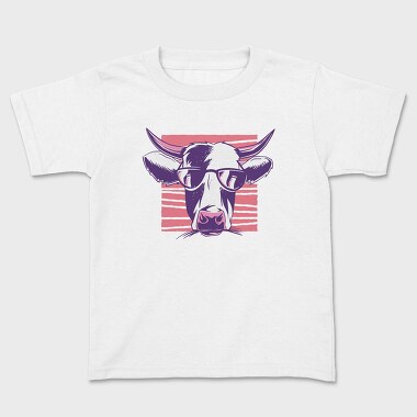 Kids' T-Shirt, Cow Galasses