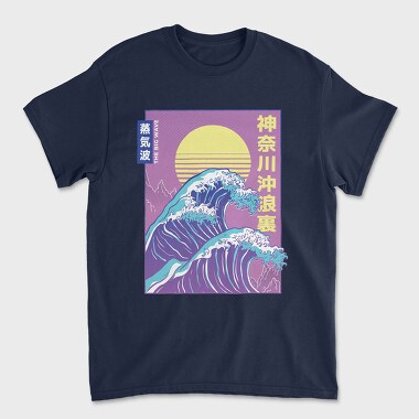 Big Wave Vaporwave, Унисекс Мъжка Тениска