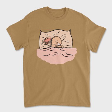 Bunny Sleeping, Unisex Men's T-Shirt