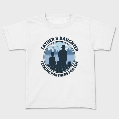 Детска Тениска, Father And Daughter Fishing