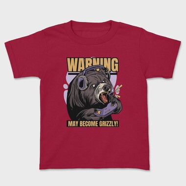 Gaming Bear Angry, Kids' T-Shirt
