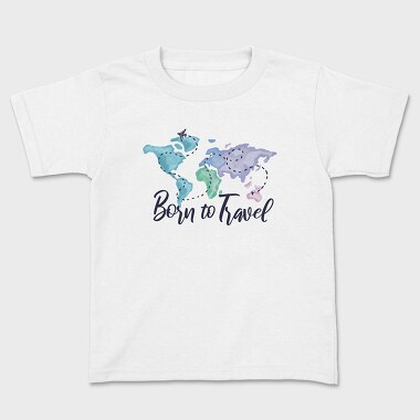 Born To Travel, Kids' T-Shirt