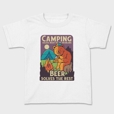 Camping and Beer, Kids' T-Shirt