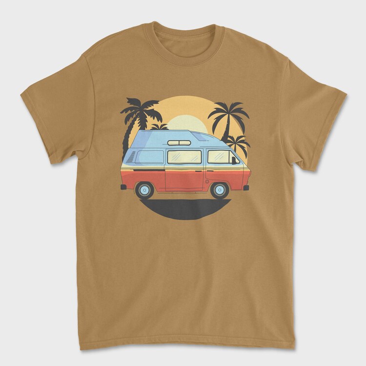 Camper Van, Унисекс Мъжка Тениска