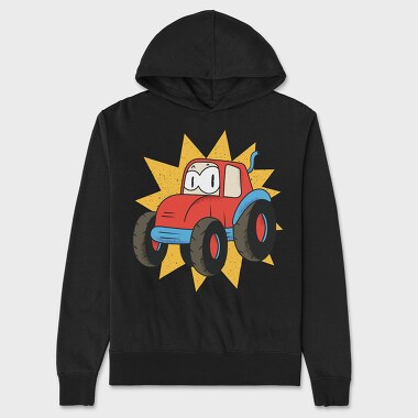 Cartoon Tractor, Unisex Men's Hoodie