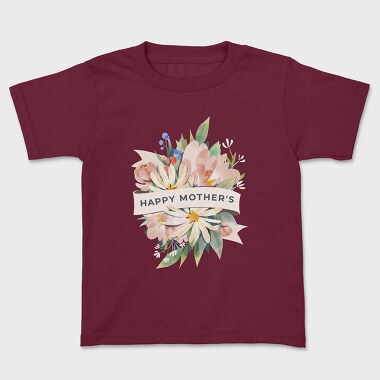 Watercolor Flowers Mother 1, Kids' T-Shirt