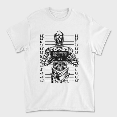 3PO Mugshot, Unisex Men's T-Shirt