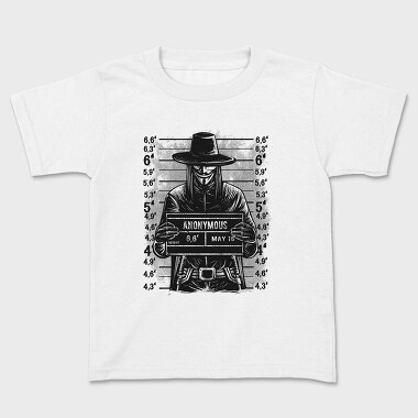 Kids' T-Shirt, Anonymous Mugshot