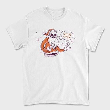 Anti Christmas Vintage Retro Skeleton Santa, Unisex Men's T-Shirt