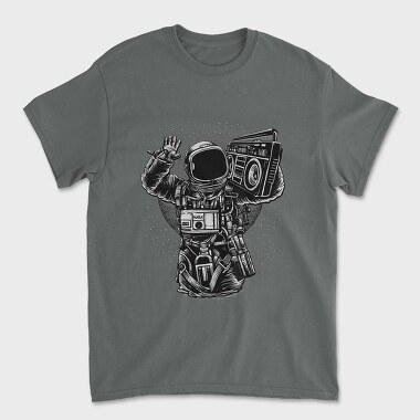 Astronaut Boombox, Unisex Men's T-Shirt