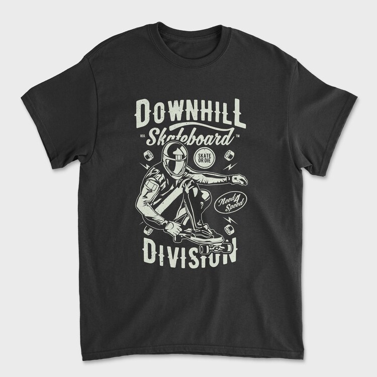 Downhill Skateboard Division, Унисекс Мъжка Тениска